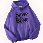 Save The Bees Blue-Violet Hoodie